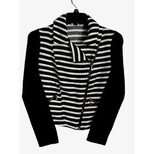MAURICES Vintage Y2K Striped Zip Moto Jacket SIZE SMALL